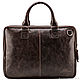 Order Leather business bag 'Clark' (dark brown antique). Russian leather Guild. Livemaster. . Classic Bag Фото №3