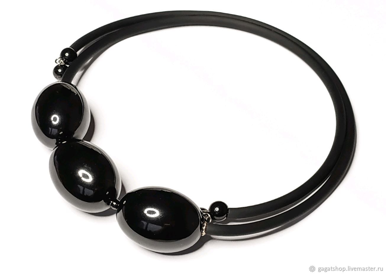 Choker necklace made of natural Jet ' Empress', Chokers, St. Petersburg,  Фото №1