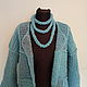 Knitted turquoise coat ' Favorite turquoise'. Coats. vyazanaya6tu4ka. My Livemaster. Фото №4