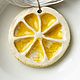 Ceramic necklace ' Lemon'. Necklace. Ekart Ekaterina Dmitrieva. My Livemaster. Фото №5