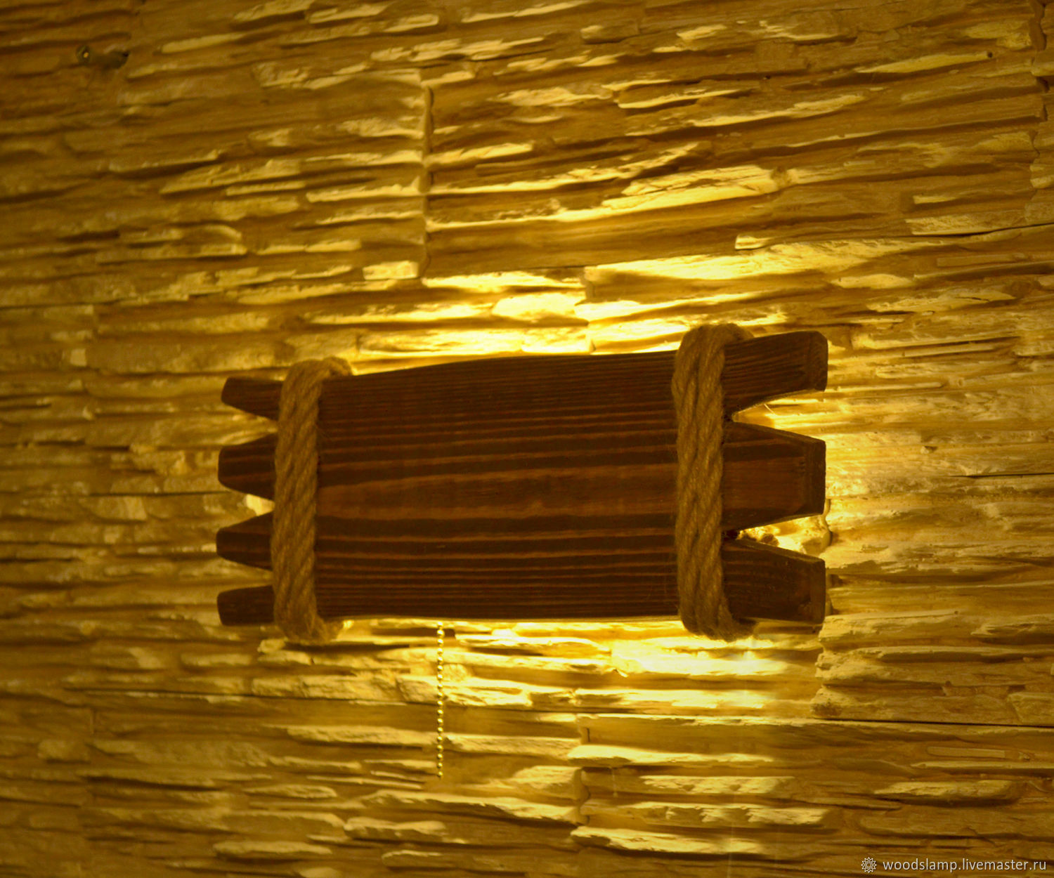 Настенный светильник, бра из дерева, деревянная лампа в интернет ...