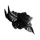 Barrette Black Suede Black Orchid Barrette Machine for Lady, Hairpins, Moscow,  Фото №1