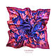 Shawls: Batik handkerchief 'Leaves on the water'.Silk satin 100%, Shawls1, Kislovodsk,  Фото №1