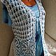 Vest-wrap 'Summer-date information' handmade. Vests. hand knitting from Galina Akhmedova. My Livemaster. Фото №5