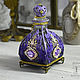 Bottle for perfume, oils ' VIOLET'. Aromatic diffusers. Decoupage. My Livemaster. Фото №5