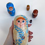 Русский стиль handmade. Livemaster - original item Matryoshka doll children`s toy 11 cm hand painted. Handmade.