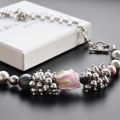 Украшения handmade. Livemaster - original item Necklace: Rose/Pearl. Handmade.