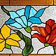 Order Floral stained glass on the window. Stained Glass Tiffany. Soldered stained glass window. Flowers. Glass Flowers. Livemaster. . Stained glass Фото №3