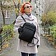 Сумка-рюкзак женская кожаная черная Камила Мод СР83-711, Рюкзаки, Санкт-Петербург,  Фото №1