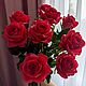 Красные розы из полимерной глины (холодного фарфора). Цветы. Мастерская ЧУдЕСа (svetlana-chudesa). Ярмарка Мастеров.  Фото №5