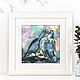 Pigeons watercolor painting, 18h18 cm, Two, Lovers, Couple, Pictures, St. Petersburg,  Фото №1