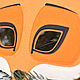 Детская маска лисы из фетра. Карнавальные маски. 'МАКО-Крафт' Семейная мастерская. Интернет-магазин Ярмарка Мастеров.  Фото №2