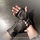  Перчатки мужские  из кожи - Men's Glove's mini, Митенки, Москва,  Фото №1