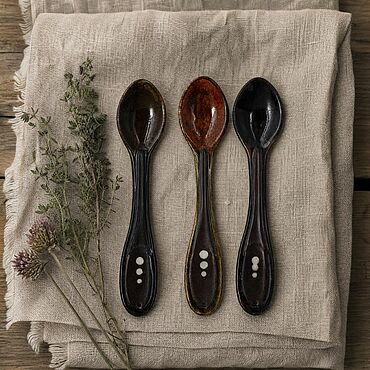 Посуда ручной работы. Ярмарка Мастеров - ручная работа Ложка керамическая. Handmade.