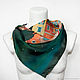 Verona art silk hand painted square scarf. Inspired by Italy. Shawls1. color-dot. Online shopping on My Livemaster.  Фото №2