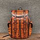Crocodile leather backpack with side pockets, hand-painted, Backpacks, Tosno,  Фото №1