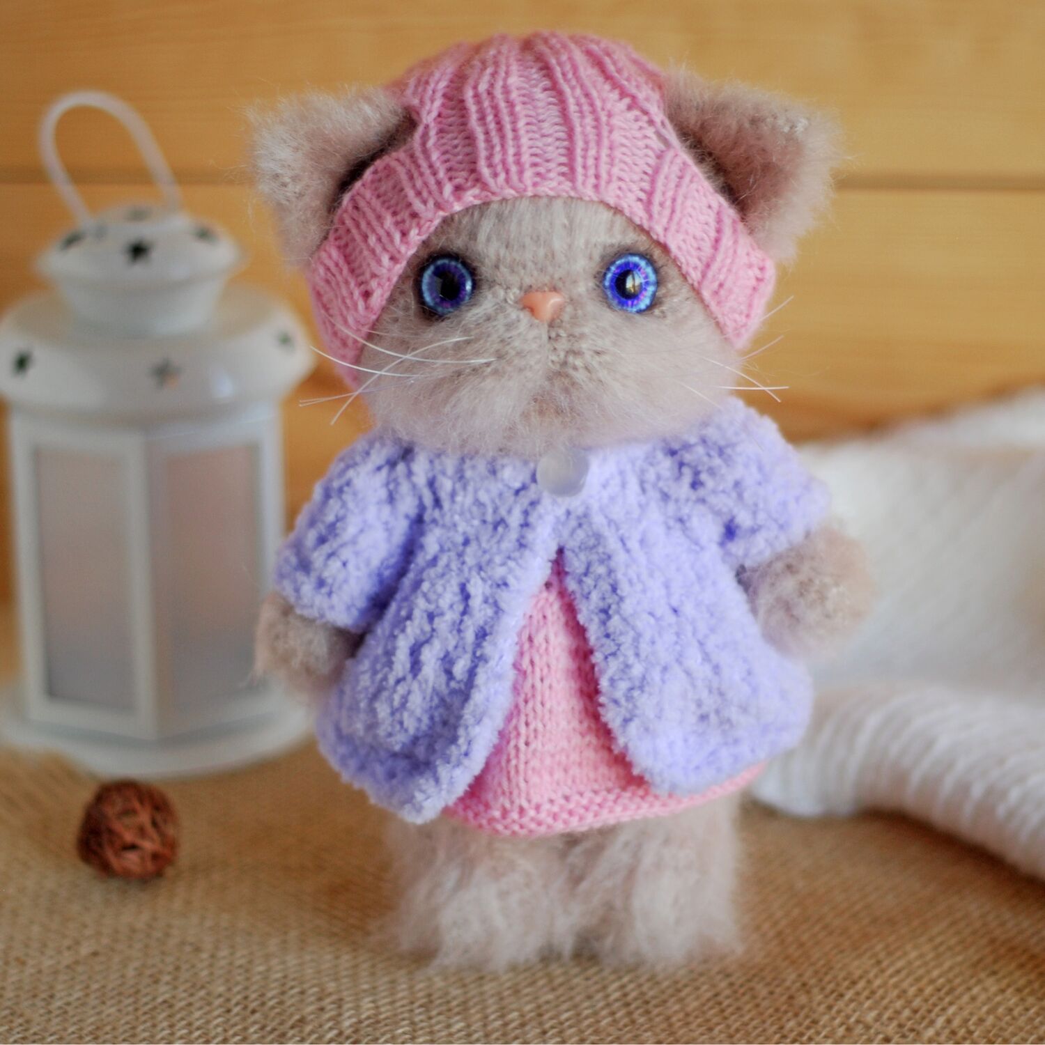 Вязаная игрушка Кошка – заказать на Ярмарке Мастеров – RYP9YRU | Мягкие ...