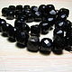 Obsidian faceted square 8,5 mm. Beads1. Elena (luxury-fittings). My Livemaster. Фото №5