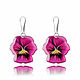 Pink earrings decoration for the holiday 'Violet', Earrings, Moscow,  Фото №1