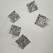 Материалы для творчества handmade. Livemaster - original item Buttons: Buttons metal square.. Handmade.