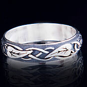 Украшения handmade. Livemaster - original item A silver ring with leaf ornament. Handmade.