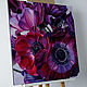 Painting 'Purple anemones' oil on canvas 70h70cm. Pictures. vestnikova. Online shopping on My Livemaster.  Фото №2