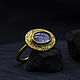 Ring 'Antiquity' silver, natural stone, gilding, Rings, Krasnoyarsk,  Фото №1