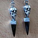 Заказать Серьги №3 "Черепа", skull, череп, висячие, короткие. Сергей (Жук). Ярмарка Мастеров. . Серьги классические Фото №3