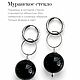 Серьги-пузыри 25 мм из муранского стекла черные. Серьги-кольца. KOKOSHNIKI. Ярмарка Мастеров.  Фото №5