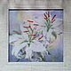 Bead painting 'White lilies', Pictures, Kursk,  Фото №1