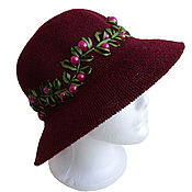 Аксессуары handmade. Livemaster - original item CRANBERRY hat BASKET. Handmade.