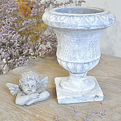 Для дома и интерьера handmade. Livemaster - original item Vases: Concrete pot Antique for decor and floral design, pot Provence. Handmade.