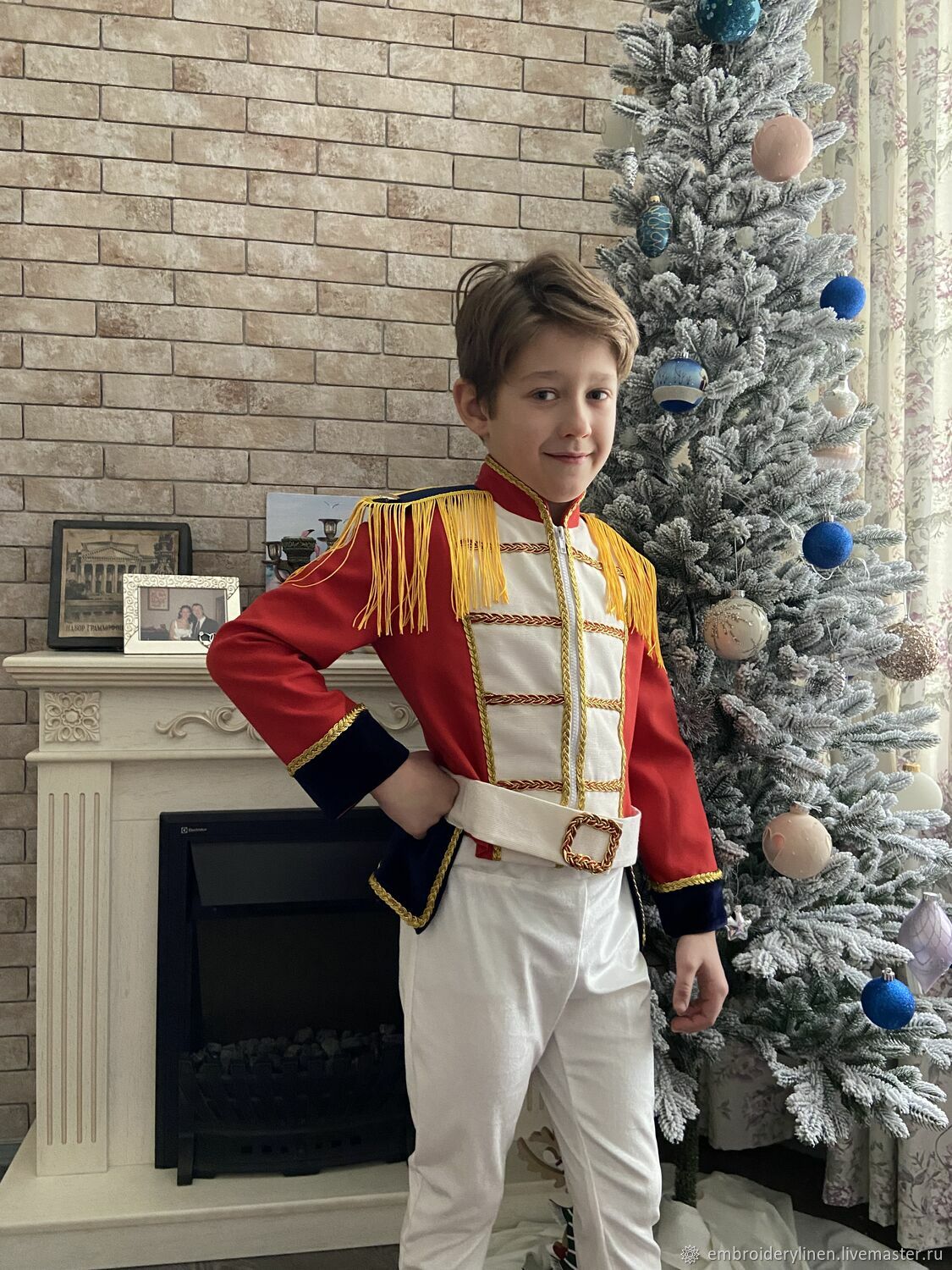 Новогодний костюм для мальчика Гусарский офицер арт 