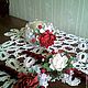 Wedding white-and-red kit with handmade flowers. Sets accessories. Anghelina Kodryan. My Livemaster. Фото №4