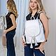 Order Backpack leather female white Edelweiss Mod R50-141. Natalia Kalinovskaya. Livemaster. . Backpacks Фото №3