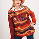 Hundertwasser Window sweater option 13. Sweater Jackets. asmik (asmik). My Livemaster. Фото №4