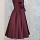 Retro dress in 50s style the 'Burgundy round'. Dresses. Moda No Time. My Livemaster. Фото №4