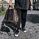 Кожаный рюкзак Фредерик в кофейном цвете. Рюкзаки. Heisen. Интернет-магазин Ярмарка Мастеров.  Фото №2