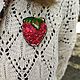 Brooch berry strawberry bead, Brooches, Ekaterinburg,  Фото №1
