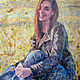 Картина "Счастливая". Портрет девушки на холсте, Картины, Магнитогорск,  Фото №1