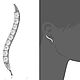 Серьга пин из серебра 925 пробы или Ear pin от Stepan Vasiliev Jewelry.  Ярмарка мастеров-ручная работа. Купить серьга пин серебро 925. Серьга пин ручной работы и подгибаются на любое ушко.