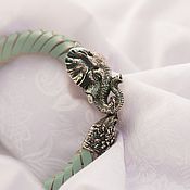 Украшения handmade. Livemaster - original item Elephant Bracelet | Nickel Silver / Premium Leather. Handmade.