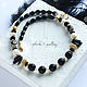 Necklace with shungite, onyx, agate in gold. Beads2. Solanda. My Livemaster. Фото №6