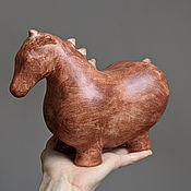 Для дома и интерьера handmade. Livemaster - original item Ceramic horse. Hibiscus. Handmade.