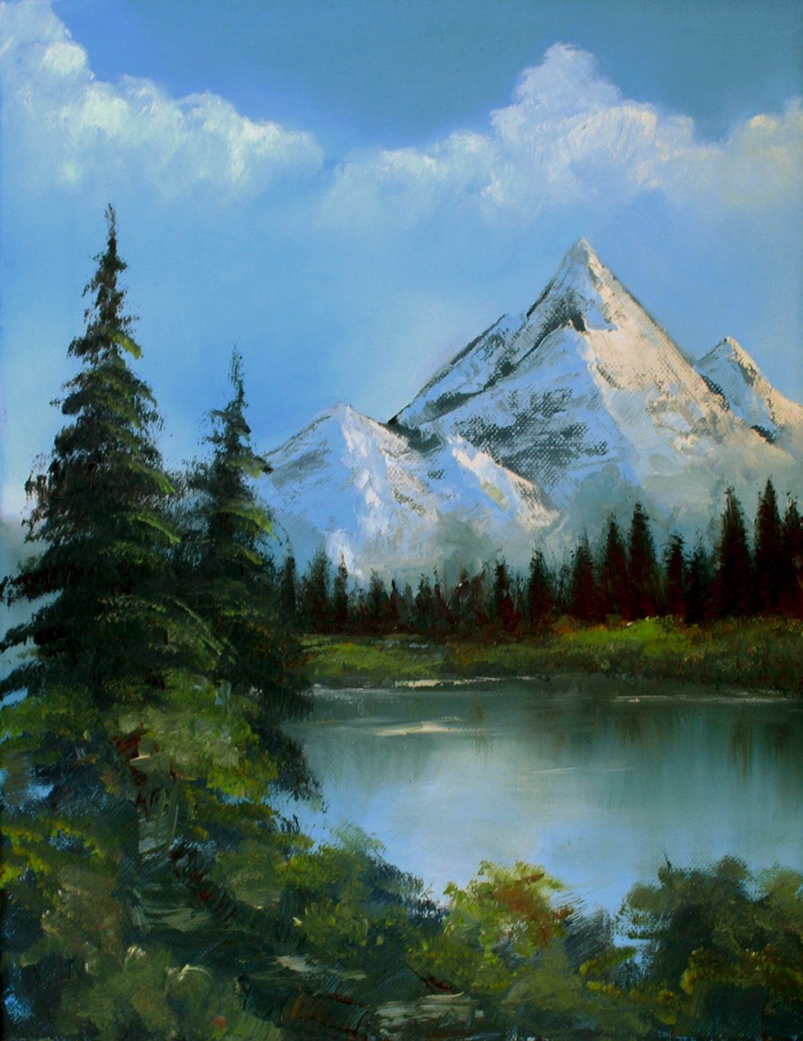 Картина маслом горы