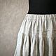 Petticoat skirt made of magpie melange linen (length 63cm). Skirts. pugovkino delo (Pugovkino-delo). Интернет-магазин Ярмарка Мастеров.  Фото №2