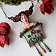Necklace 'Flora' sculpture, miniature, modern. Necklace. House Of The Moon Dew. Online shopping on My Livemaster.  Фото №2