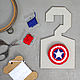 Embroidered brooch Captain America, Brooches, Magnitogorsk,  Фото №1