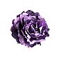 Заколка брошь цветок ручной работы роза большая лиловая 181033м, Заколки, Санкт-Петербург,  Фото №1