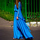 Шикарное длинное платье "Голубое, нежно- воздушное". Платья. Лана КМЕКИЧ  (lanakmekich). Интернет-магазин Ярмарка Мастеров.  Фото №2